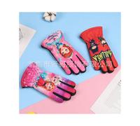 (Children's Girls Mix and Match B, One size) Children's warm gloves girls outdoor cycling skiing skating plus velvet water-proof winter boy student gloves