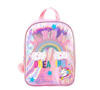Children's Girls Rainbow Unicorn Backpack Rucksack School Travel Bag with Extra Front Pocket, 32 cm (Always Dreaming)