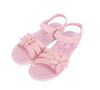 Children's Girls' Sandals, Summer Sandals with Flowers, Hiking Sandals, Adjustable Buckle, Beach Shoes, Lightweight Outdoor Sandals, Comfortable Casual Shoes, Barefoot Sandals for Indoor and Outdoor