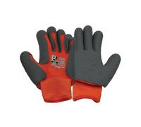 Children's Gloves TPE Palm Coating with Paw Print Design 1 Pair Size 5 Orange/Grey KDZGGO-5