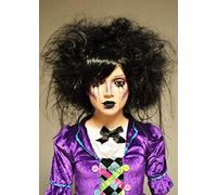 Childrens Gothic Black Mad Hatter Backcombed Wig