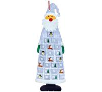 Childrens Grey Felt 115cm Tall Santa Advent Calendar with Large Pockets