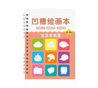 Children's Grooved Drawing Book Repeatable Painting Templates Practical Magics Copybook for Kindergarten 3-8 Ages Kids Drawing Practice Book