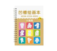 Children's Grooved Drawing Book Repeatable Painting Templates Practical Magics Copybook for Kindergarten 3-8 Ages Kids Drawing Practice Book