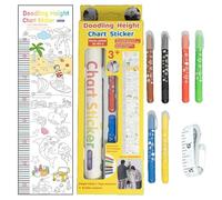 Children's Growth Wall Stickers | Decorative Ruler Wall Sticker, Coloring Chart Stickers | for Classroom Home Boys Girls Nursery Room