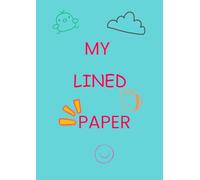 Children's guided, lined workbook for writing practice and study, Blue A4 110 pages