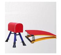 Children's Gymnastics Springboard Vault, Mini Trampoline Assistance with 2/4 Spring, High Bounce Elastic Board Improving Vaulting Skill (Red Small+2 Springs 50x80cm)