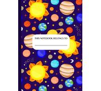 Children's Half lined Half Blank A4 Exercise Book: Space Themed Notebook, School Journal, Wide-ruled,120 pages.