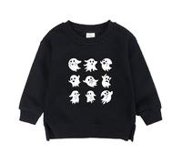 Children's Halloween Jumper, Unisex Cute Cartoon Pattern Sweatshirt, Casual Fashion Trends, Party Sweater, Round Neck, Long Sleeve, Warm Top for Carnival Festival