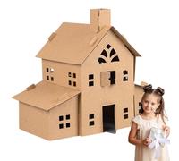 Children's Handmade DIY House Building System - Cottage Model Kit, Educational Creative Assembly Activity Accessory, Smooth Learning Toy for Birthday Children's Day Christmas Use