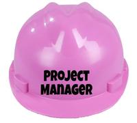 Children's Hard Hat Project Manager Kids, Toddler Safety Construction Helmet With Chin Strap One Size Easy Ratchet Handle Adjustment 1-12 Years Approx (Pink)