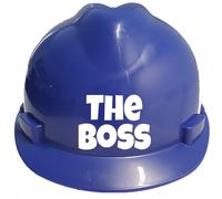 Children's Hard Hat The Boss Kids, Toddler Safety Construction Helmet With Chin Strap One Size Easy Ratchet Handle Adjustment -Purple/Blue
