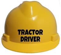 Children's Hard Hat Tractor Driver Kids, Toddler Safety Construction Helmet With Chin Strap One Size Easy Ratchet Handle Adjustment -Yellow