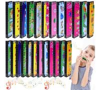 Children's Harmonica, 24 Pieces Cartoon Harmonica, Harmonica for Beginners, Children, Students