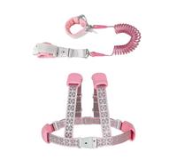 Children's Harness with Lead, Anti-Lost Wrist Link, Reflective Harness, High-Quality Breathable Cushion Mesh Fabric, Adjustable Secure Key Closure, Travel, Girls, K