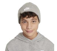 Nike Kids Peak Tc FUT Beanie Hat, Dk Grey Heather/White, One Size
