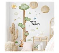 Childrens Height Chart Cartoon Animals Height Measure Wall Sticker Big Tree Wallpaper for Kids Room Nursery Child Growth Ruler Chart