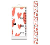 Childrens Height Chart Cartoon Children Kids Growth Chart Record Wood Frame Fabric Height Measurement Ruler for Boys & Girls Child's Room Wall Decoration(4)