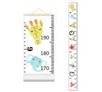 Childrens Height Chart Cartoon Children Kids Growth Chart Record Wood Frame Fabric Height Measurement Ruler for Boys & Girls Child's Room Wall Decoration(3)