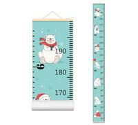 Childrens Height Chart Cartoon Children Kids Growth Chart Record Wood Frame Fabric Height Measurement Ruler for Boys & Girls Child's Room Wall Decoration(7)