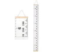 Childrens Height Chart Cartoon Children Kids Growth Chart Record Wood Frame Fabric Height Measurement Ruler for Boys & Girls Child's Room Wall Decoration(1)