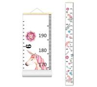 Childrens Height Chart Cartoon Children Kids Growth Chart Record Wood Frame Fabric Height Measurement Ruler for Boys & Girls Child's Room Wall Decoration(11)