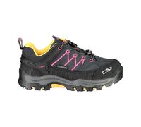 CMP Rigel Low WaterProof Trainers Black Yellow Pink Kids - 32
