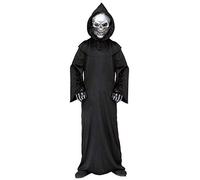Children's Holographic Grim Reaper 128cm Costume Small 5-7 yrs (128cm) for Halloween Living Dead Fancy Dress Black