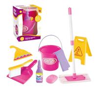 Childrens Housekeeping Kit - Long Lasting Cleaning Toys, Interactive Sweeping Tools, Miniature Scrubbing Equipment | Role Play Development Gear, Essentiial Life Skills Training Supplies For Home Fun