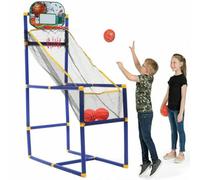 Childrens Indoor Outdoor Arcade Style Basketball Stand With Net Hoop Balls Pump
