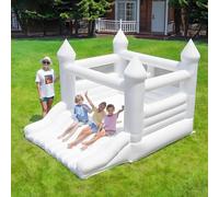 Children's Inflatable Castle with Slide - Oxford Cloth Indoor and Outdoor Bouncer for Ages 2-8 - Perfect for Birthday and Wedding Parties