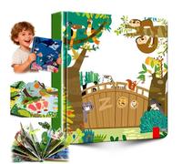 Children's Interactive 3D Pop-Up Books, An Interactive 3D Pop-Up Edition of the Classic Hardcover - Picture Animal StoryBook, Emotional Regulation Books Feelings Flip Book for Kids (01)