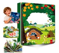 Children's Interactive 3D Pop-Up Books, An Interactive 3D Pop-Up Edition of the Classic Hardcover - Picture Animal StoryBook, Emotional Regulation Books Feelings Flip Book for Kids (04)