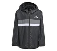 adidas Unisex Kids TIBERIO WINDBREAKER, black/grey four/white, 7-8 Years
