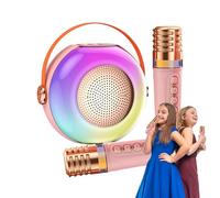 Children's Karaoke - Sound Box with Music Player and 2 Microphones - Compact Machine with Lights, Ideal for Birthdays, Family Parties and Festive Events