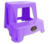 CHILDRENS KIDS 2 STEP UP STOOL TOILET POTTY TRAINING KITCHEN BATHROOM Purple By Impressions