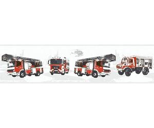 CHILDRENS KIDS BOYS HELECOPTER FIRE ENGINE WALLPAPER BORDER A.S.CREATION 35814-1