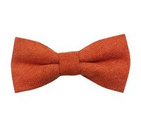 Children's Kids Boys Luxury Cotton Blend Pre-Tied and Elasticated Bow Tie (Rusty Burnt Orange) - suitable for formalwear, weddings, parties, pageboy outfits
