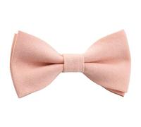 Children's Kids Boys Vintage Blush Pink/Pink Peach Pre-Tied and Elasticated Cotton Bow Tie - suitable for formalwear, weddings, parties, pageboy outfits