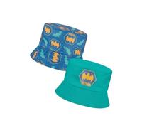 Childrens Kids Character Batman Reversible Bucket Hat Festival Beach Sun Hat Boys Girls Summer Hat (UK, Age, 3 Years, 7 Years, Teal)