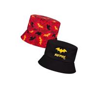 Childrens Kids Character Batman Reversible Bucket Hat Festival Beach Sun Hat Boys Girls Summer Hat (UK, Age, 8 Years, 12 Years, Black)