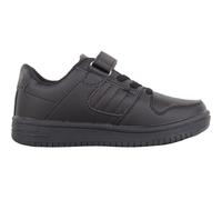 Childrens Kids Faux Leather Touch & Close Lace Up Smart School Shoes ABSOLUTE FOOTWEAR Black Infant 12
