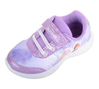 Childrens Kids Girls Infants Juniors Sparkle Glitter Frozen Slip On Touch and Close Trainers Sneakers - Lilac - UK Child 2 / EU 35