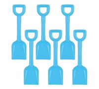 Childrens Kids Small 24cm Plastic Beach Spades - Blue - Set of 6