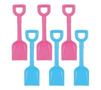 Childrens Kids Small 24cm Plastic Beach Spades - Pink & Blue - Set of 6