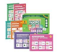 Childrens Kids Tracing Handwriting Workbook with Embossed Letter Guides for Pencils Control Training and Art Sketching Children Writing Practice Notebook