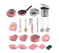 Children's Kitchen Accessories - 22 Pieces of Kitchen Utensils for Playing, Small and Safe Kitchen Utensils for Children with Educational Function in the Classroom
