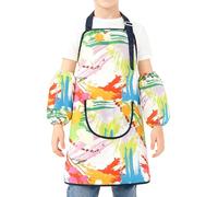 Children's Kitchen Apron - Adjustable Work Shirts with Sleeves, Children's Aprons for Painting | For Ages 2 to 12 Classroom Home Garden Outdoor Kitchen School Kindergarten Meal Time, 16 Yards (2-5