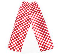 Childrens Kitchen Cooking Fun Red and White Checked Chefs Trousers (7-9 Years)