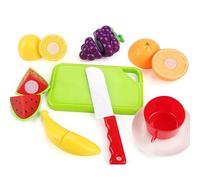 Children's Kitchen, Play Kitchen, Accessories Made of Wood, Kitchen Toy Cutting Fruit Vegetables Food Wood with Velcro Connection for Children, Educational Toy Role Play Educational Toy